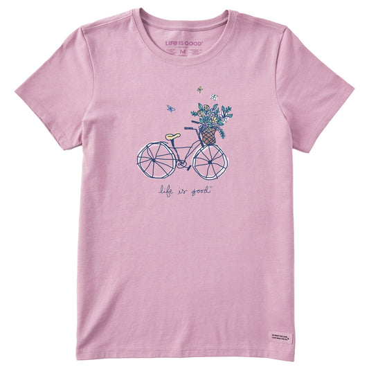 Women's Flower Basket Bike Short Sleeve Tee