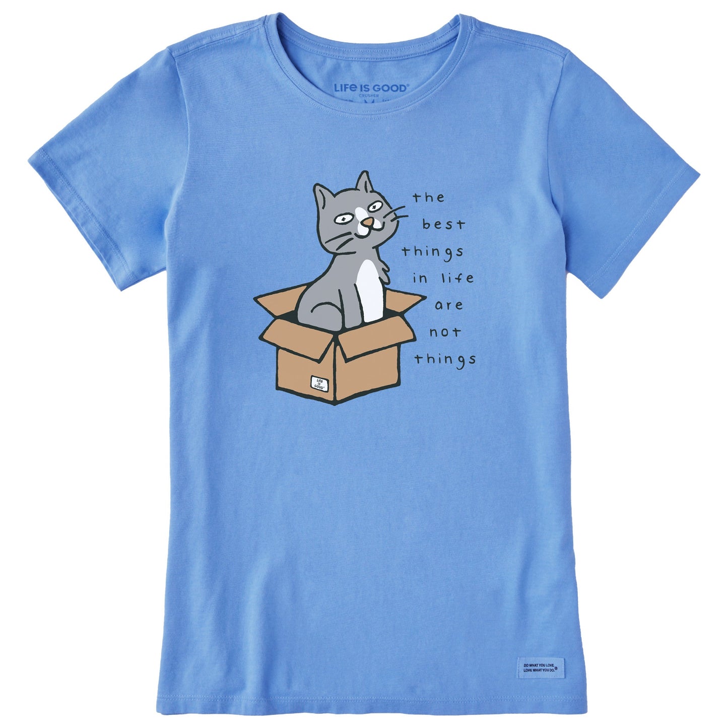 Women's Best Things Cat in a Box Short Sleeve Crusher Tee
