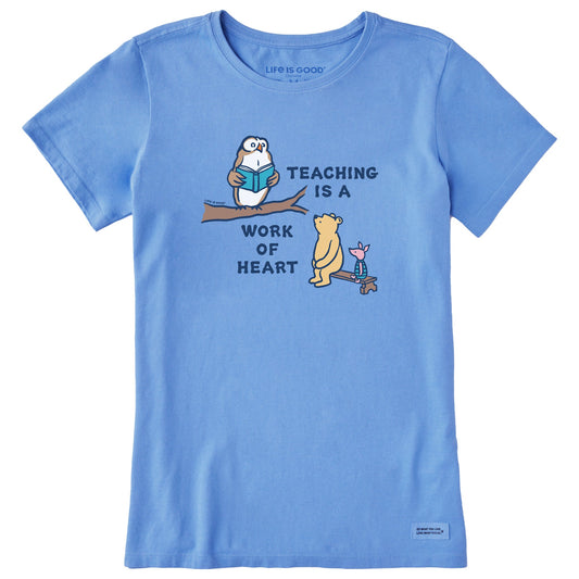 Women's Winnie & Owl Teaching is a Work of Heart Short Sleeve Tee