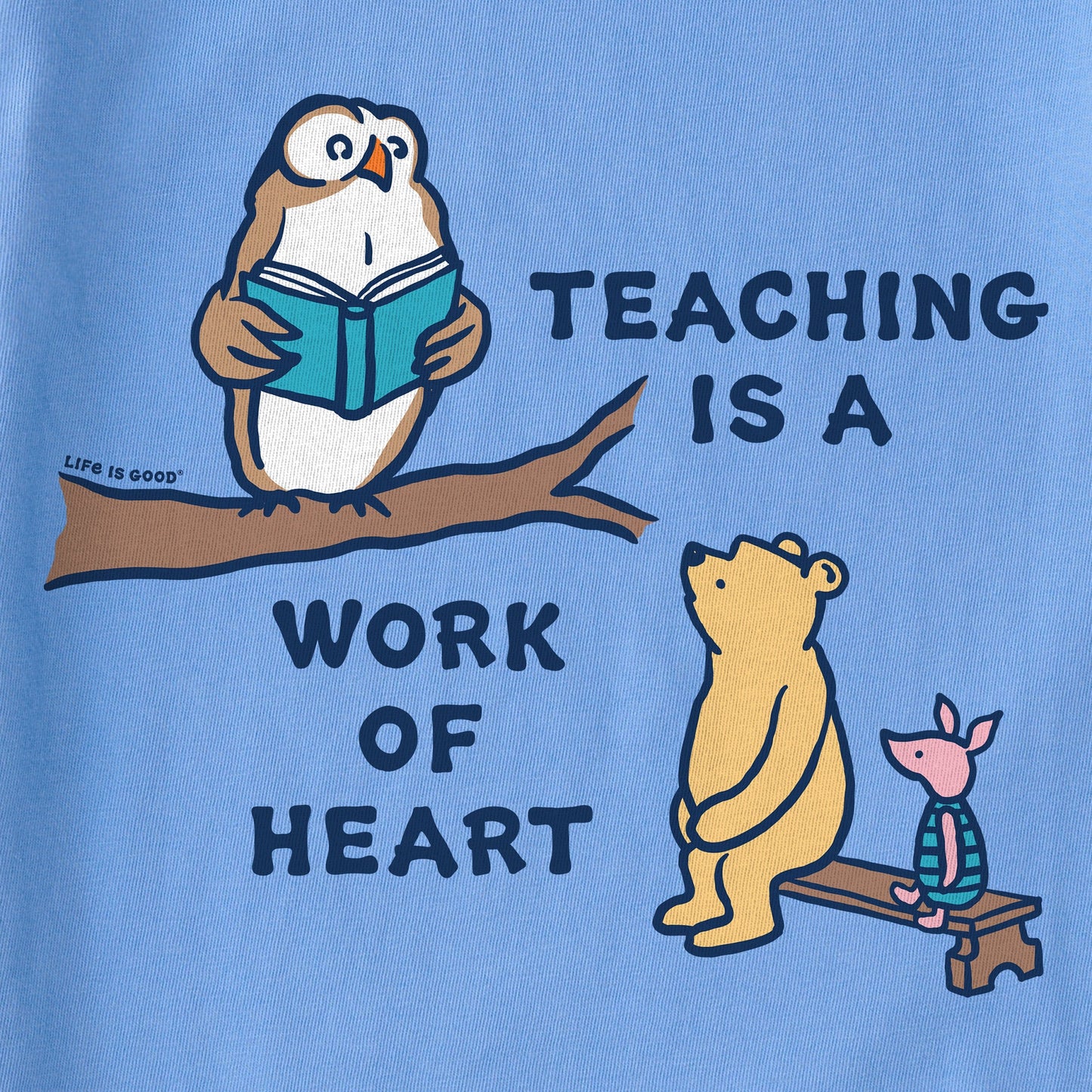 Women's Winnie & Owl Teaching is a Work of Heart Short Sleeve Tee