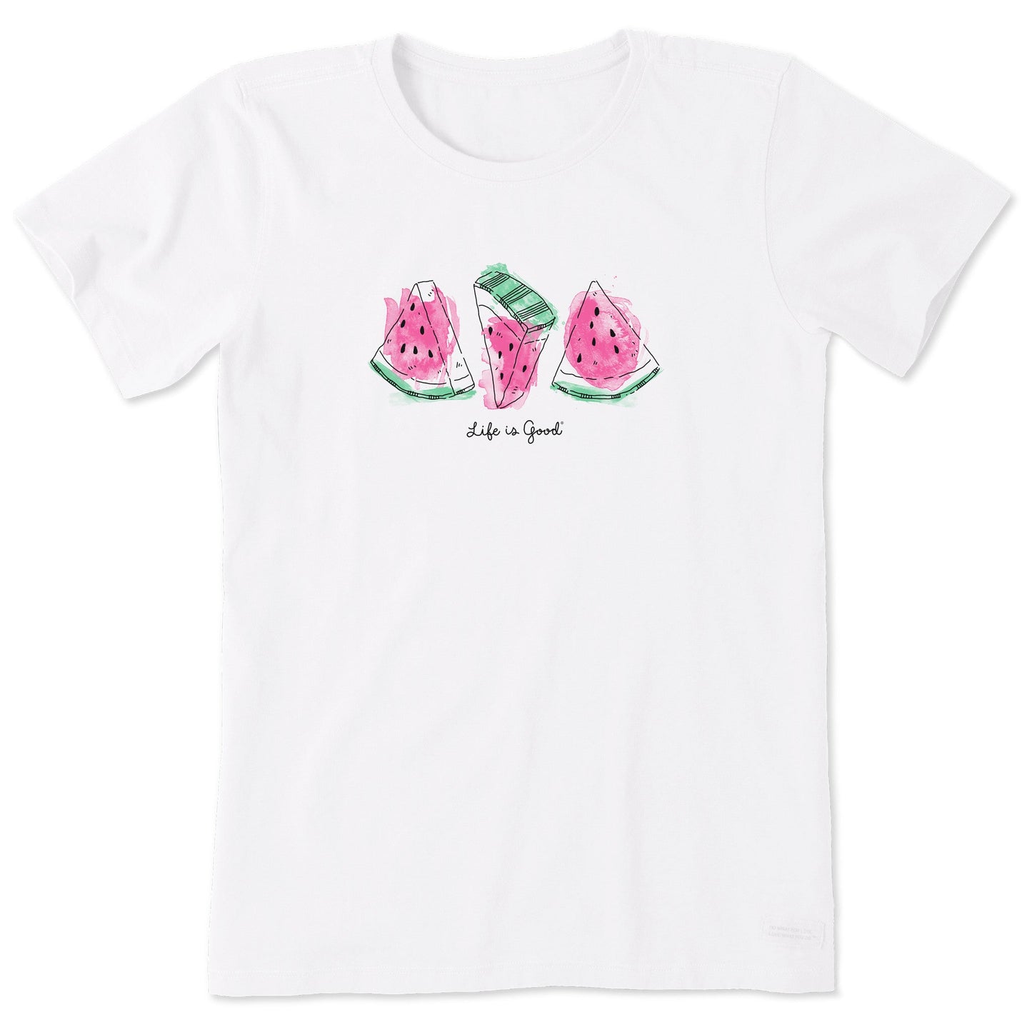 Women's Watermelon Slices Doodle Short Sleeve Tee