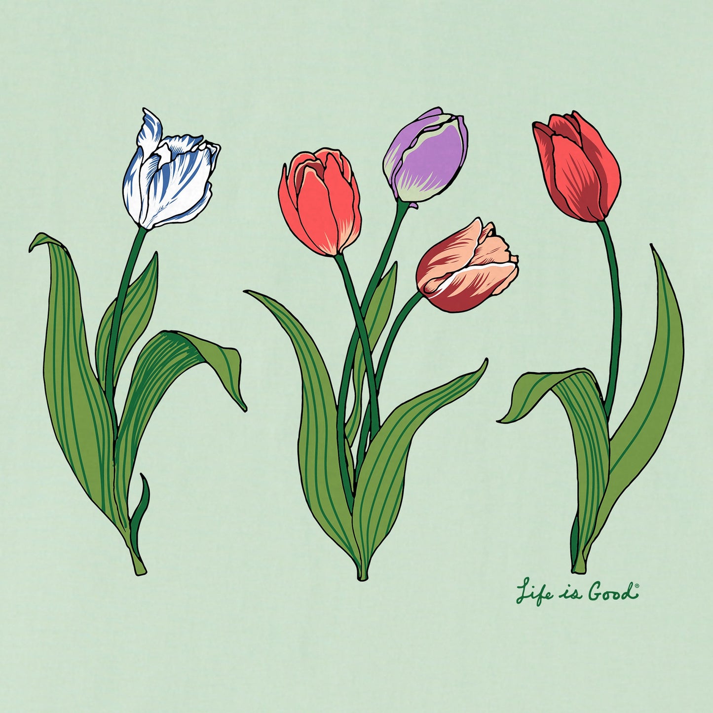 Women's 3 Genuine Tulips Short Sleeve Crusher Tee