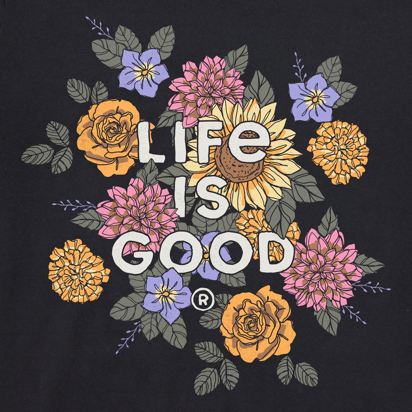 Women's Branded Floral Joy Simply True Crew