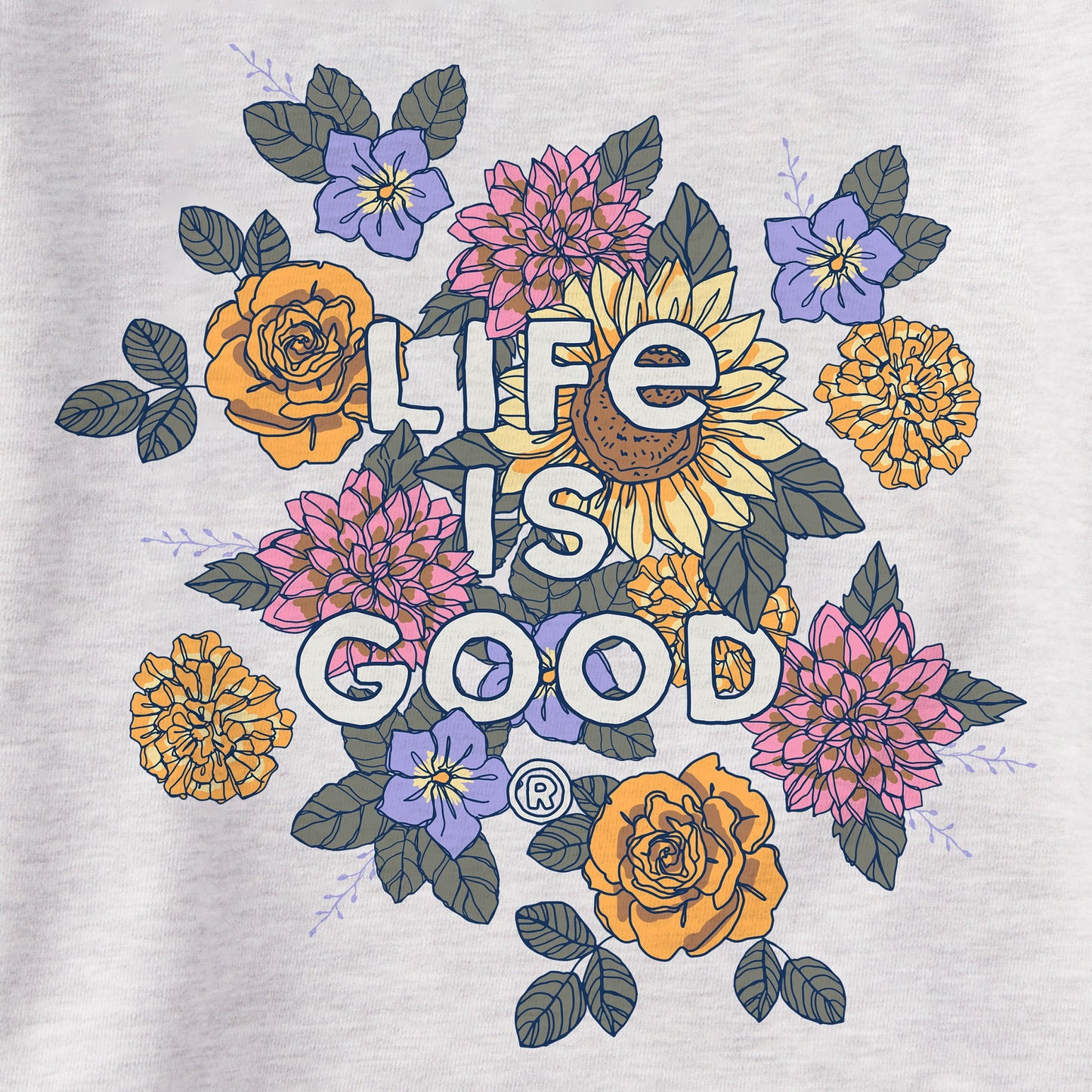 Women's Branded Floral Joy Simply True Crew
