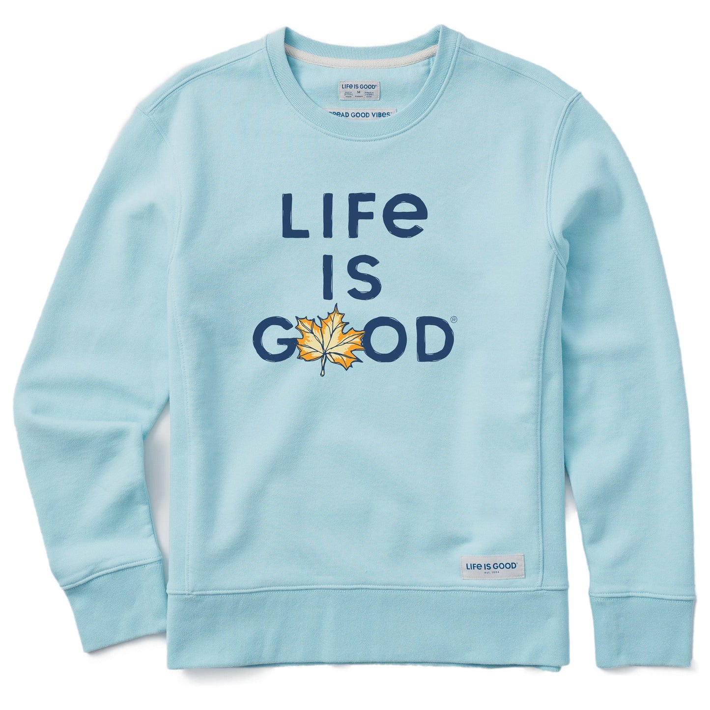 Women's Branded Stacked LIG w Leaf Simply True Fleece Crew