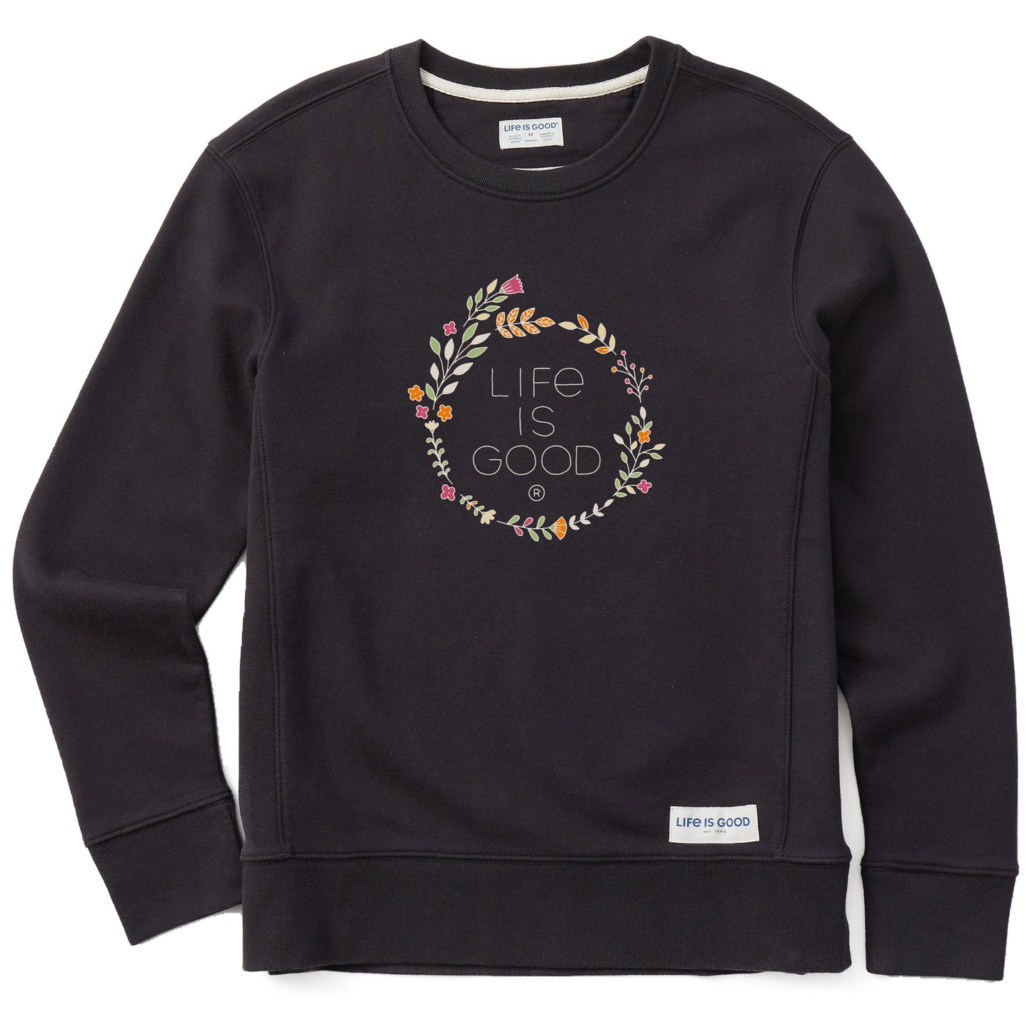 Women's Branded Stacked Floral Coin Simply True Fleece Crew