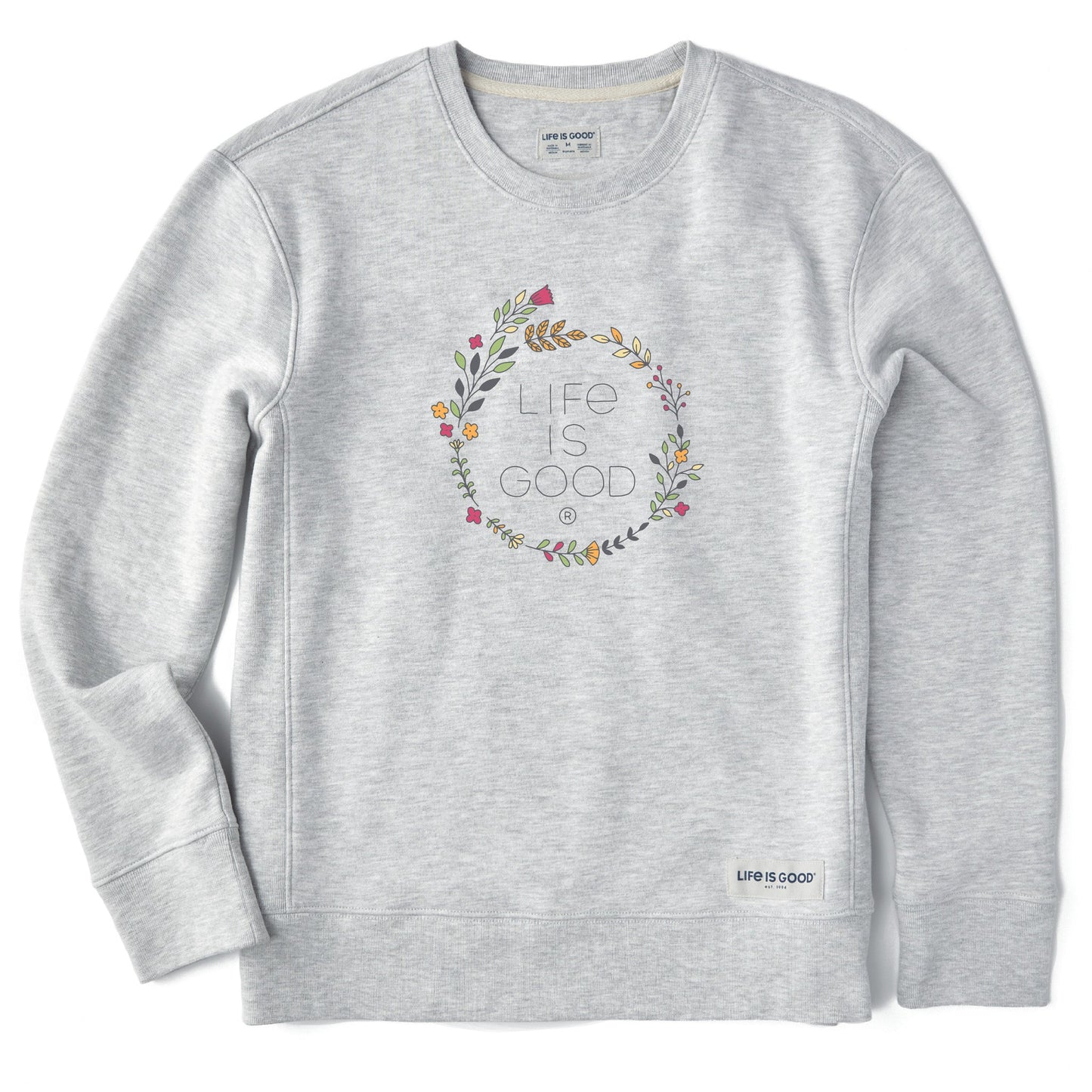 Women's Branded Stacked Floral Coin Simply True Fleece Crew