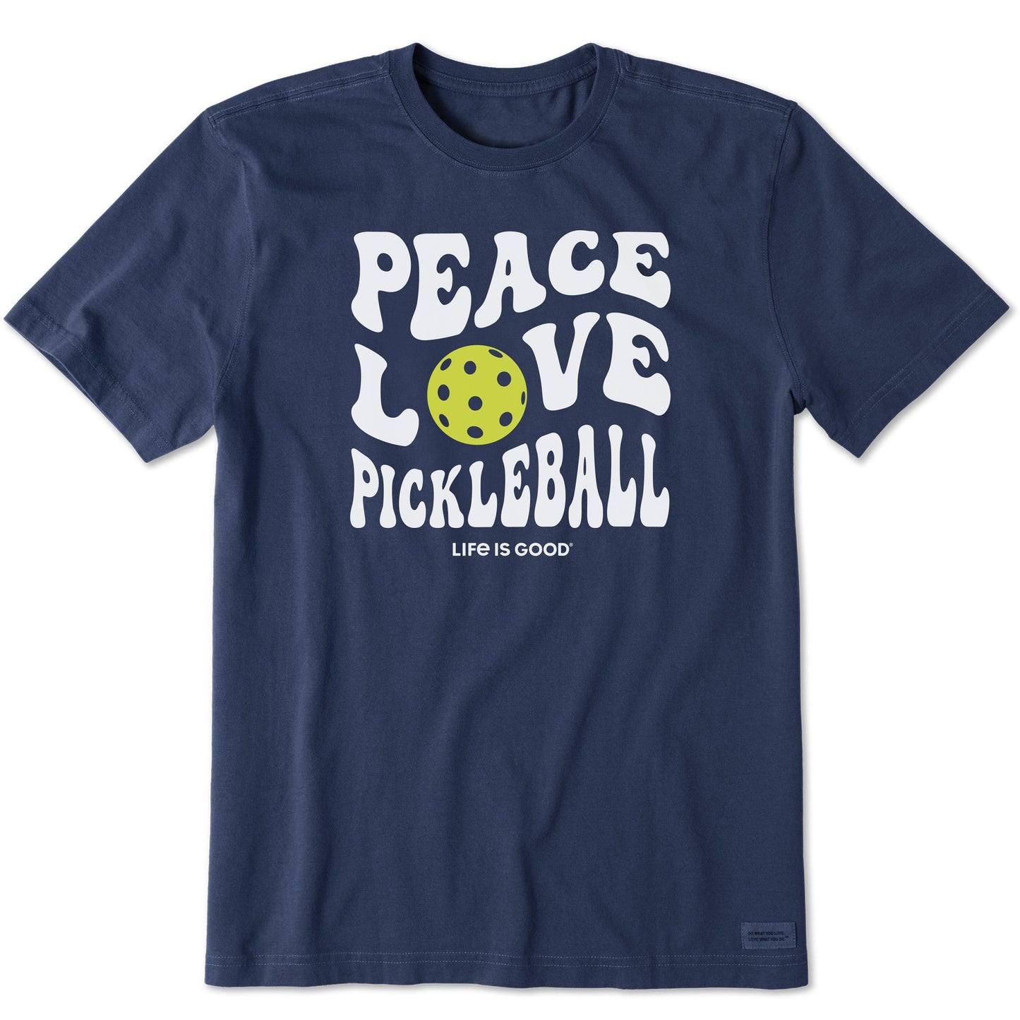 Men's Groovy Peace Love Pickleball Short Sleeve Tee