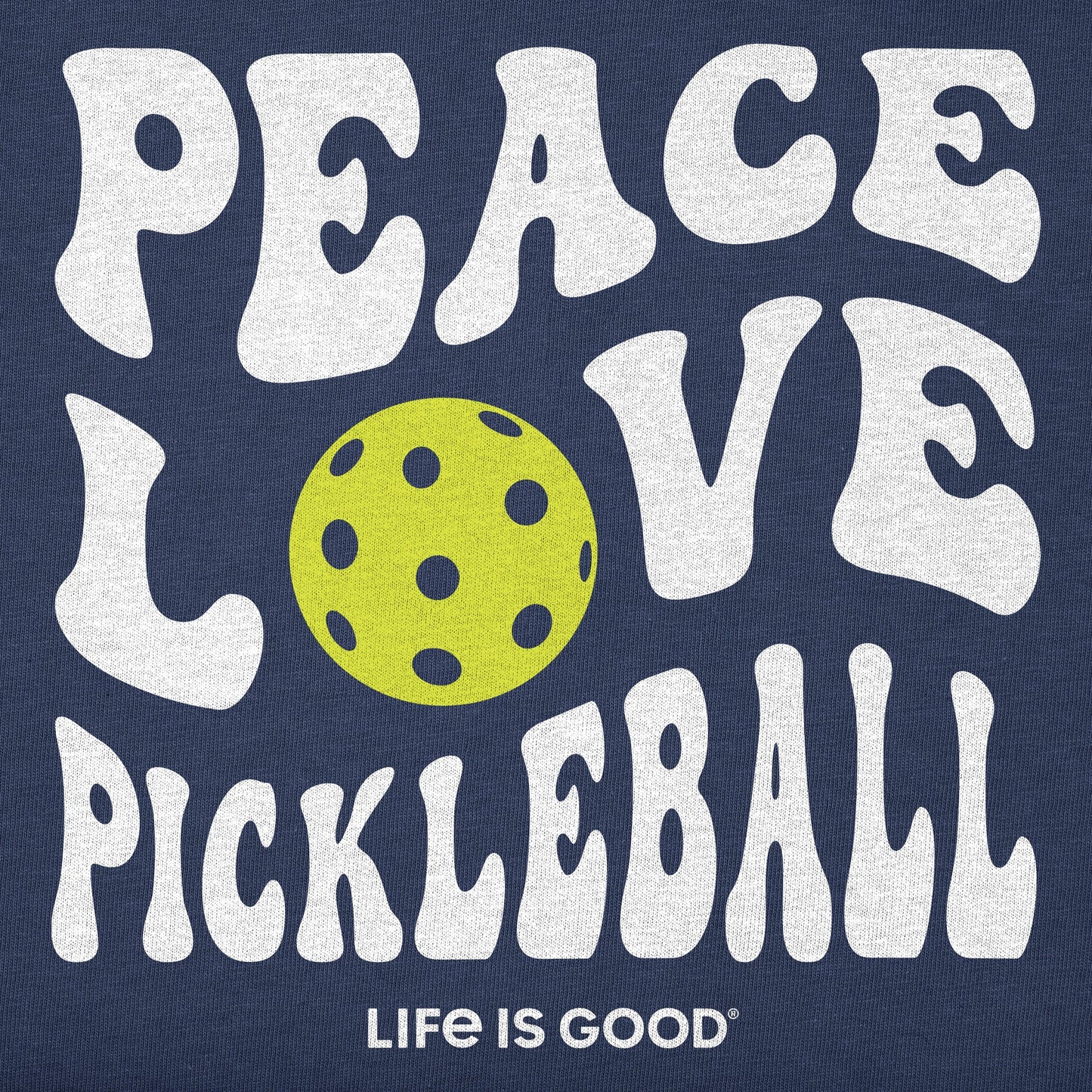 Men's Groovy Peace Love Pickleball Short Sleeve Tee