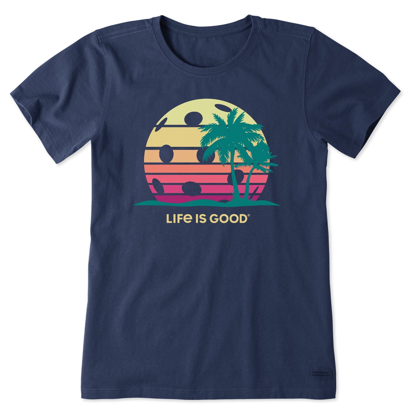 Women's Retro Pickleball Palms Short Sleeve Tee