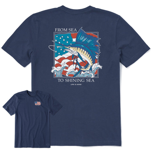Men's Sailfish Sea To Shining Sea Short Sleeve Crusher Tee