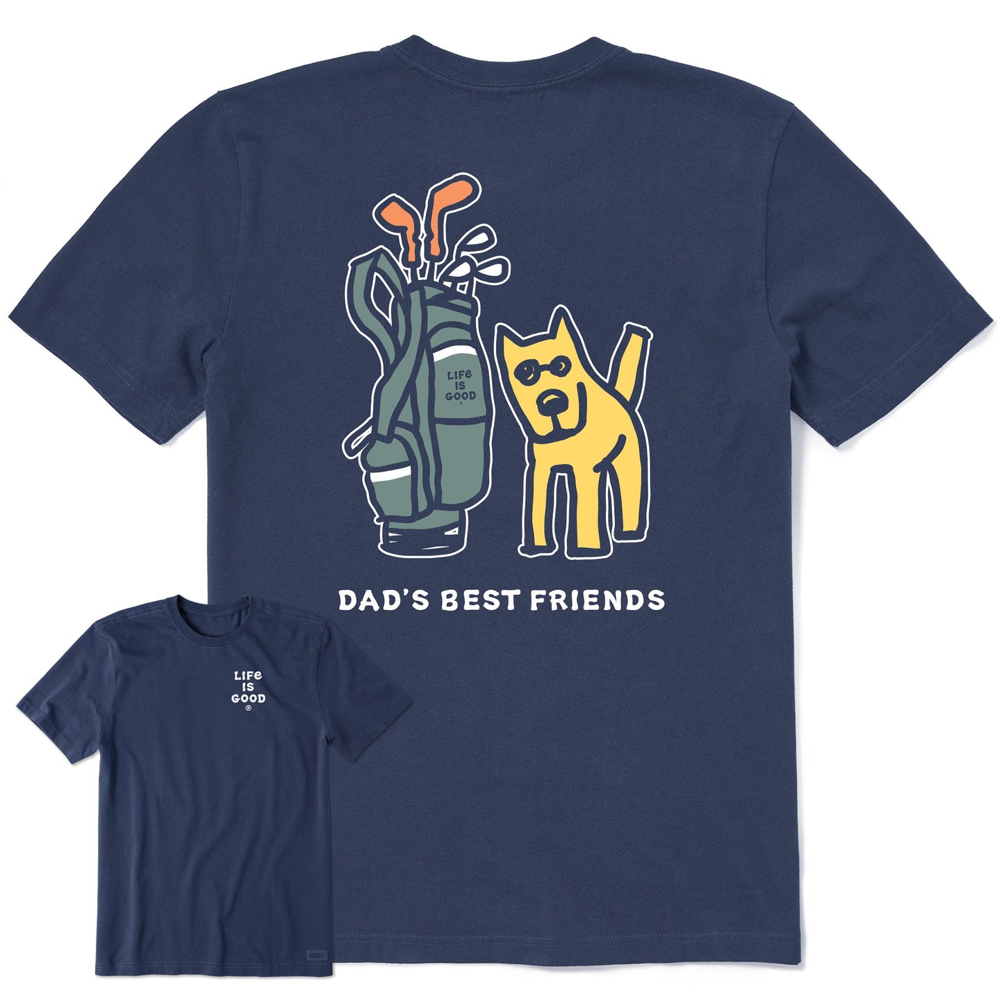 Men's Rocket Golf Dads Best Friends Short Sleeve Crusher Tee