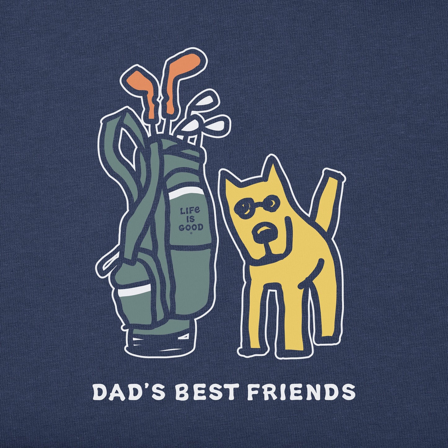 Men's Rocket Golf Dads Best Friends Short Sleeve Crusher Tee