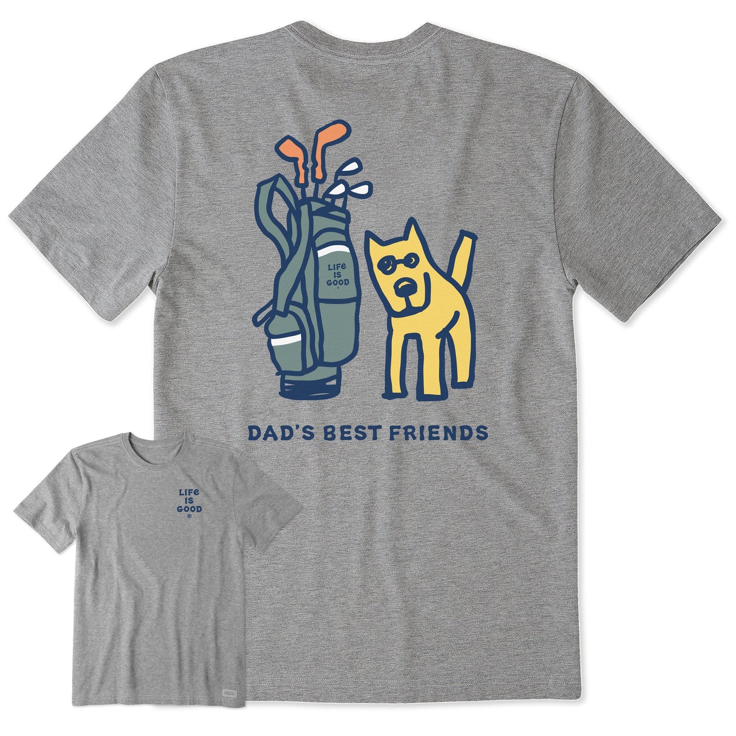 Men's Rocket Golf Dads Best Friends Short Sleeve Crusher Tee