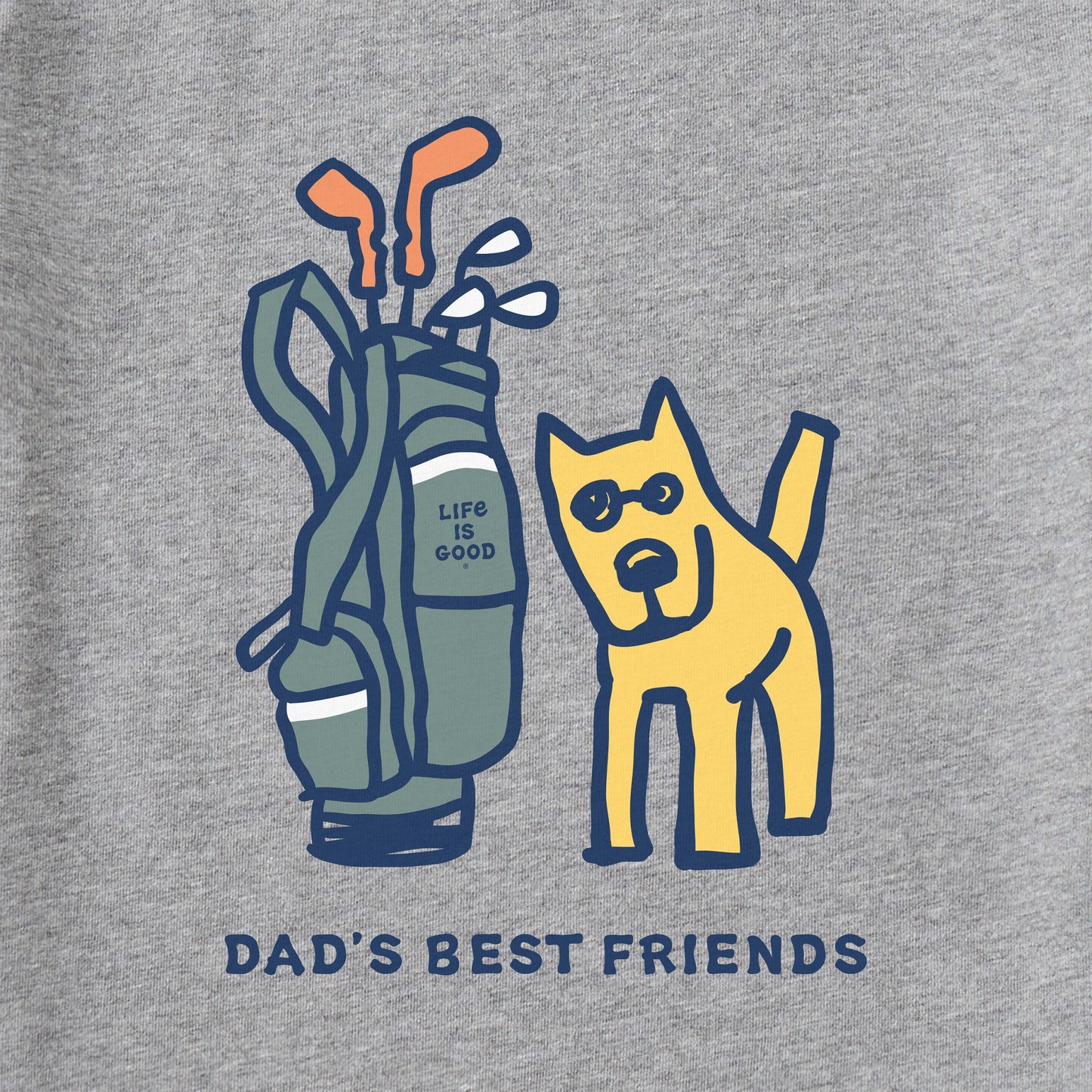 Men's Rocket Golf Dads Best Friends Short Sleeve Crusher Tee
