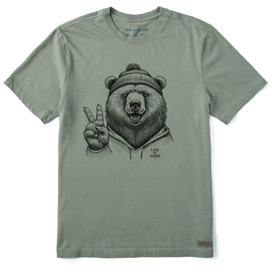 Men's Peaceful Grizzly Short Sleeve Tee
