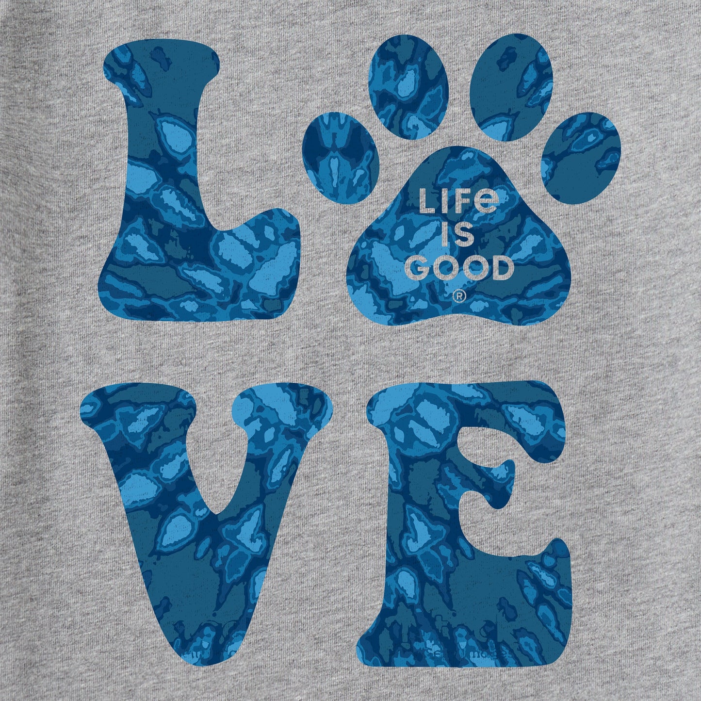 Women's Tie Dye Love Paw Short Sleeve Crusher Tee