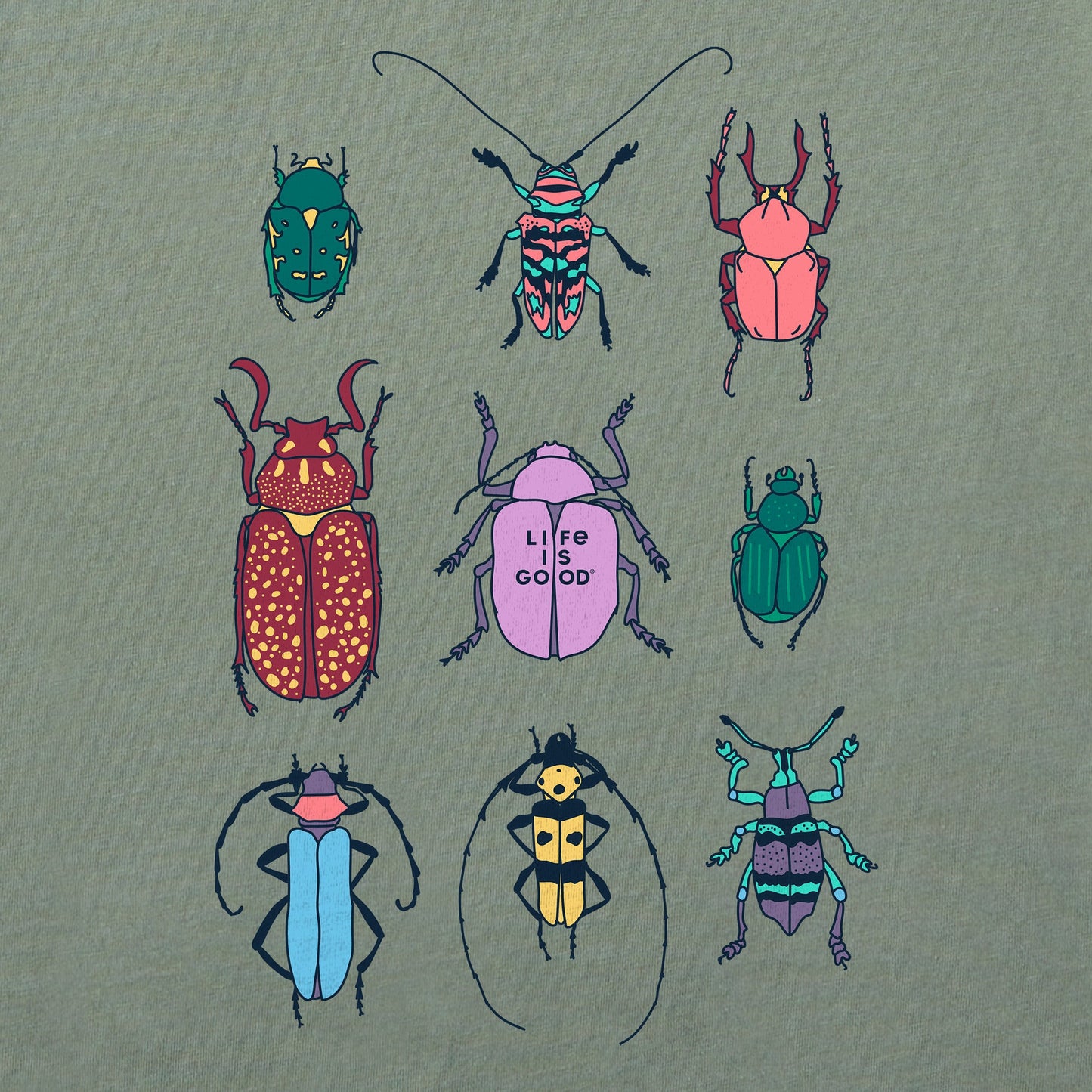 Women's Cool Bug Grid Short Sleeve Crusher Boxy Tee