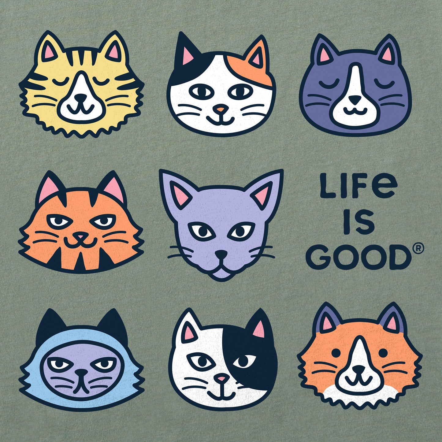 Women's Cute Cats Short Sleeve Crusher Boxy Tee