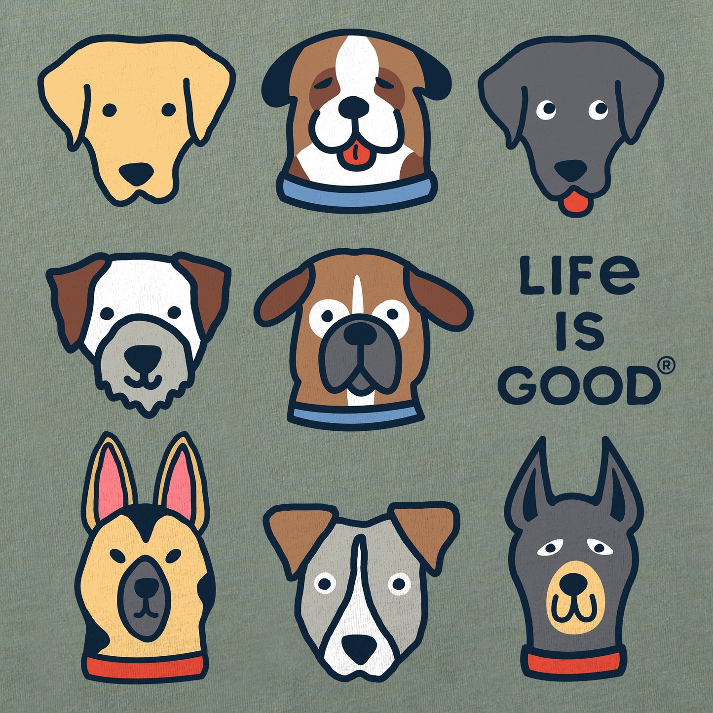 Women's Cute Dogs Short Sleeve Crusher Boxy Tee