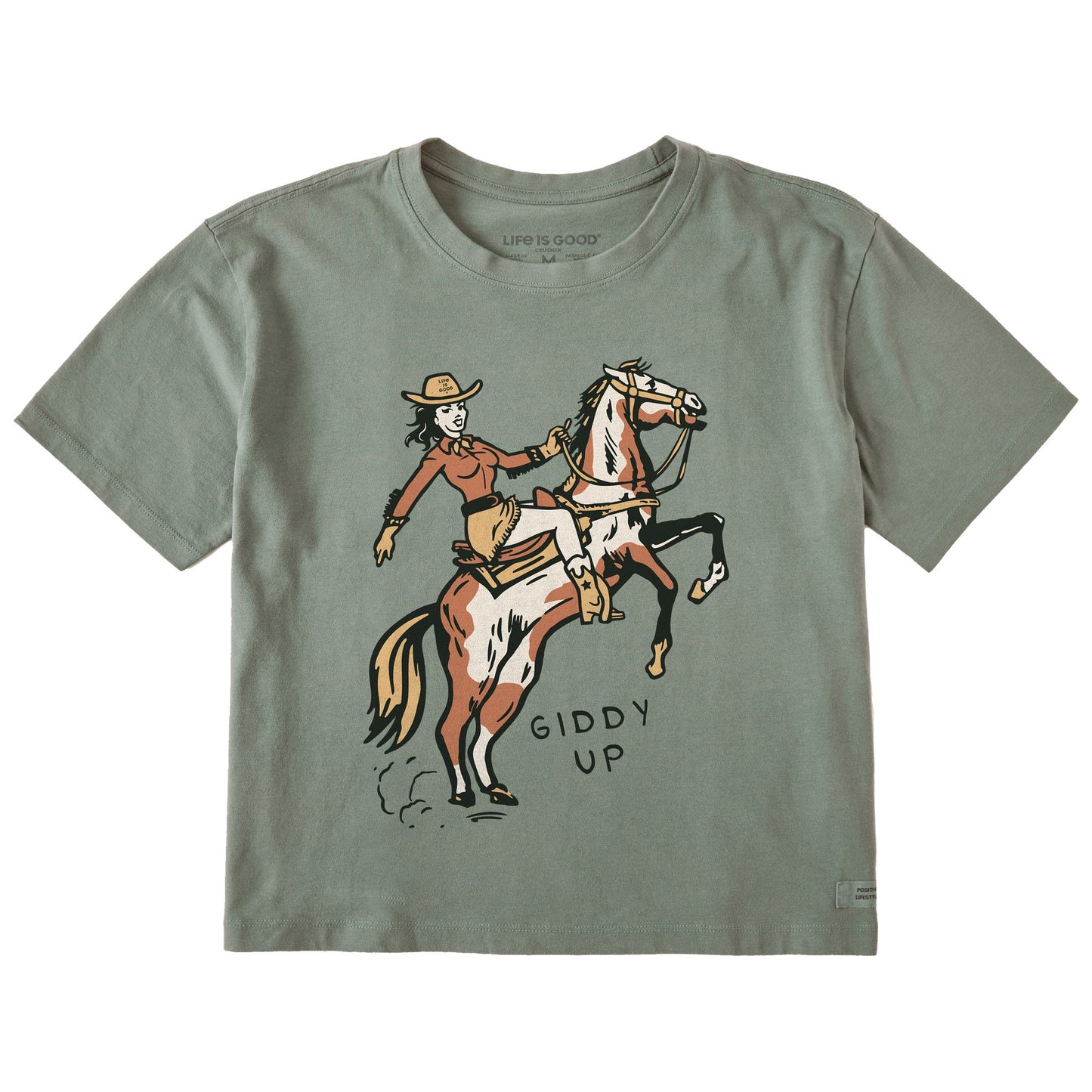 Women's Giddy Up Short Sleeve Crusher Boxy Tee