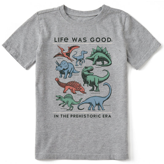Kids Life was Good Prehistoric Era Short Sleeve Crusher Tee