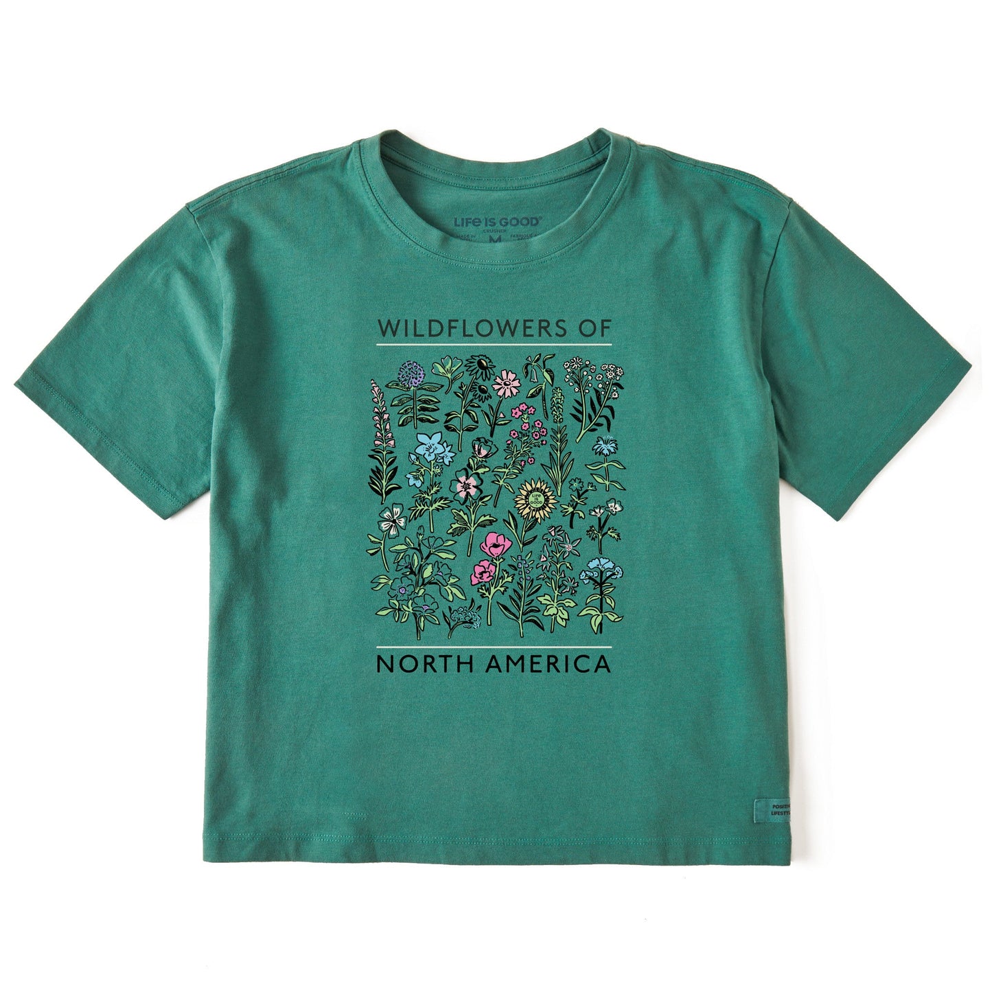 Women's Wildflowers of North America Short Sleeve Crusher Boxy Tee