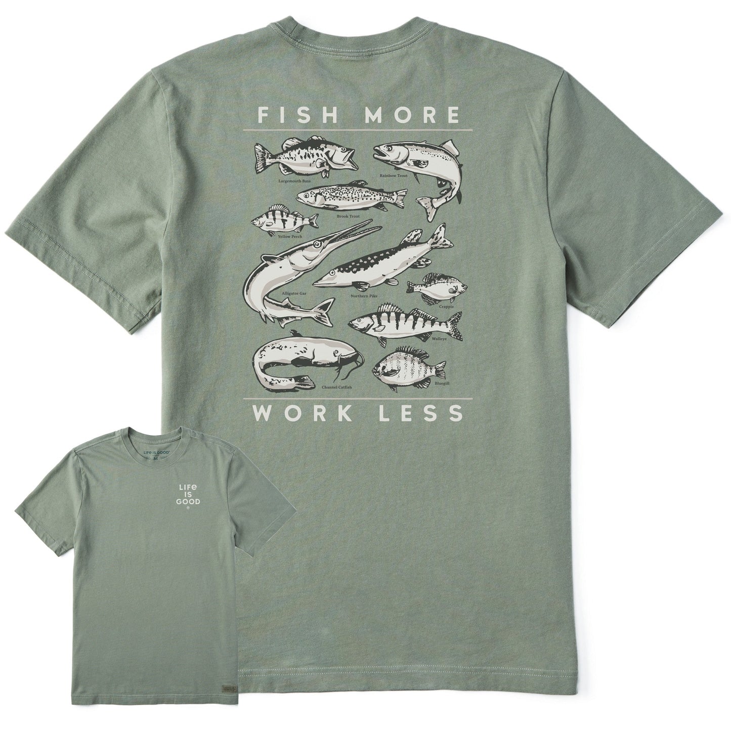 Men's Freshwater Fish More Work Less Short Sleeve Tee