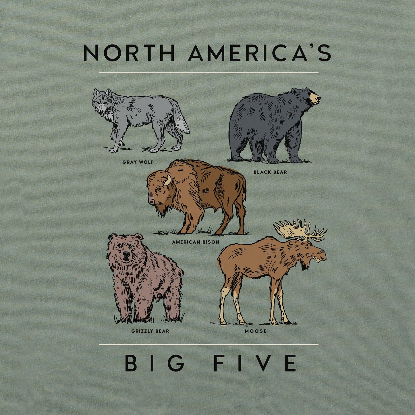 Men's North America's Big 5 Short Sleeve Crusher Tee