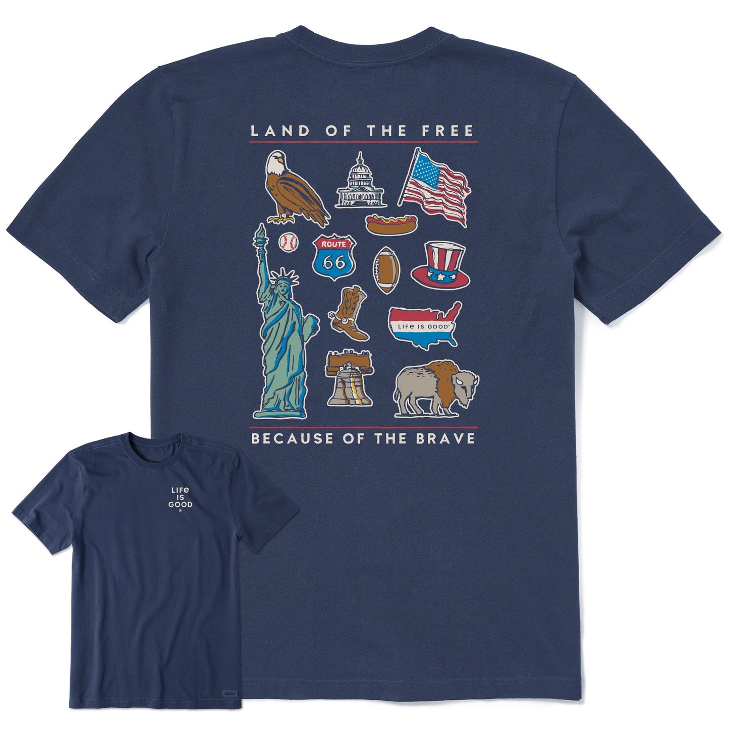 Men's Land of the Free Icons Short Sleeve Tee