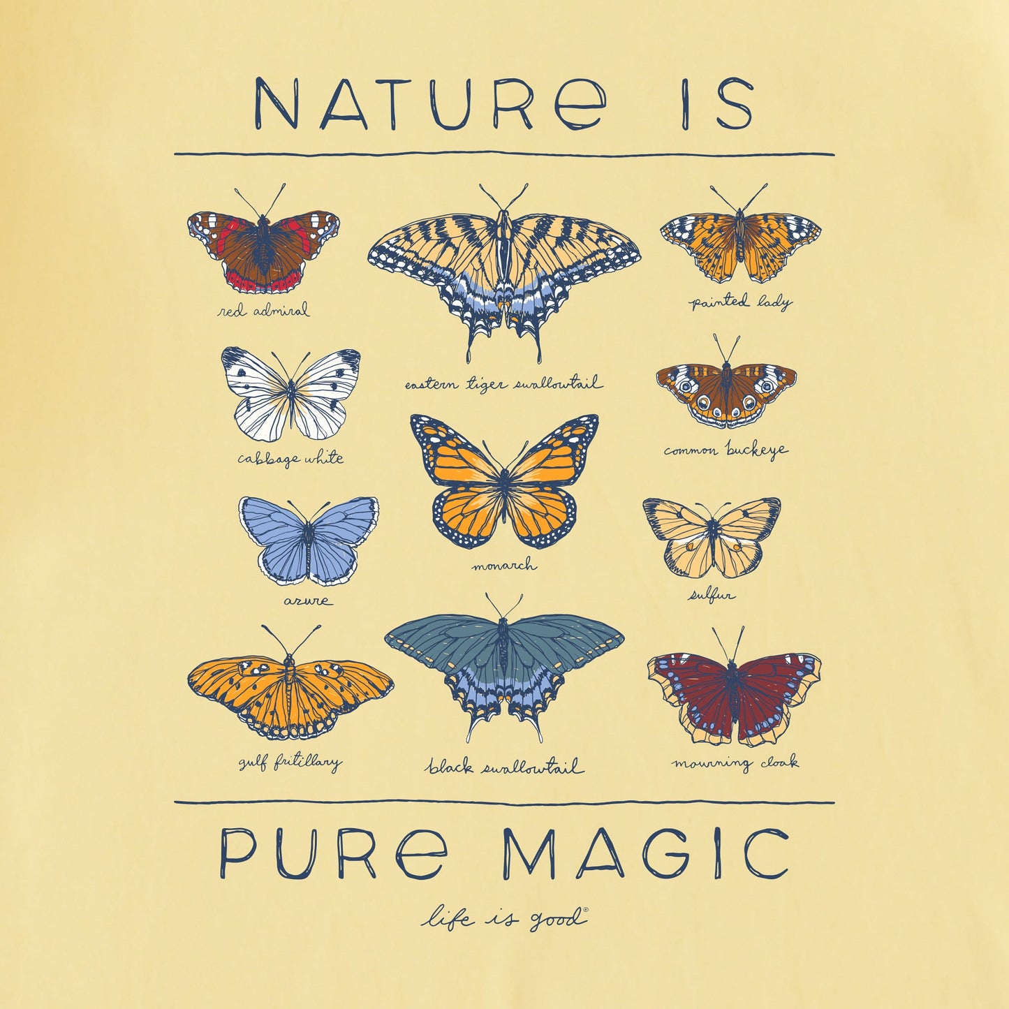 Women's Pure Magic Butterflies Short Sleeve Tee