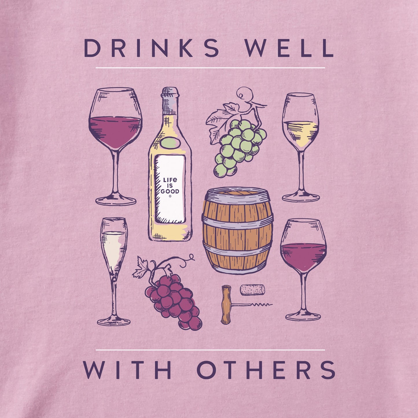 Women's Realaxed Drinks Well with Others Short Sleeve Tee