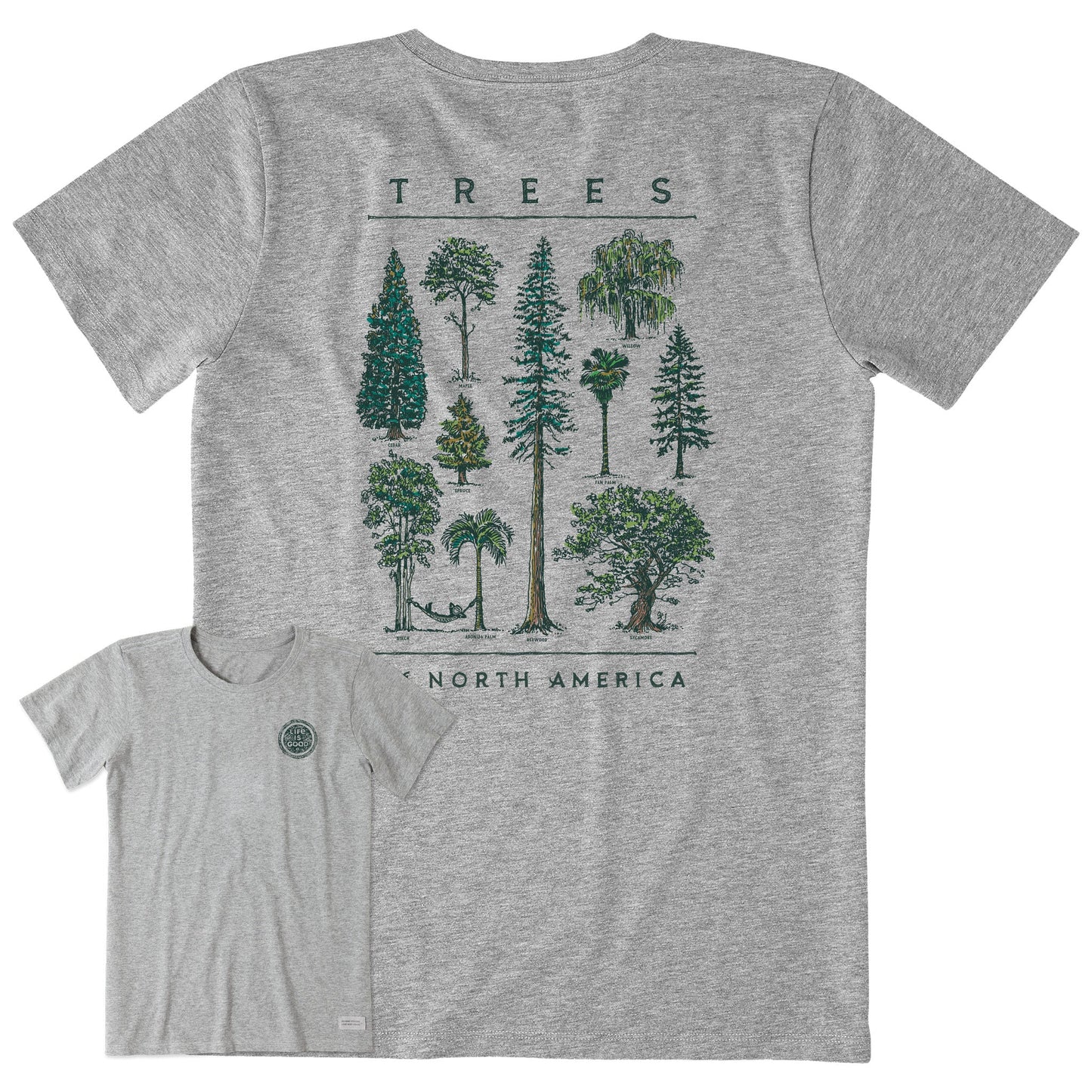 Women's Trees of North America Short Sleeve Crusher Tee