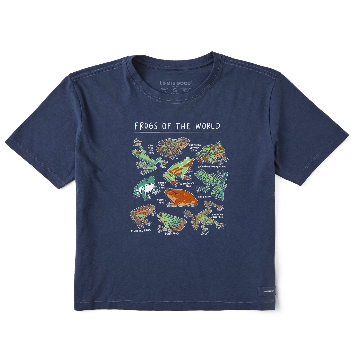 Women's Frogs of the World Short Sleeve Crusher Boxy Tee
