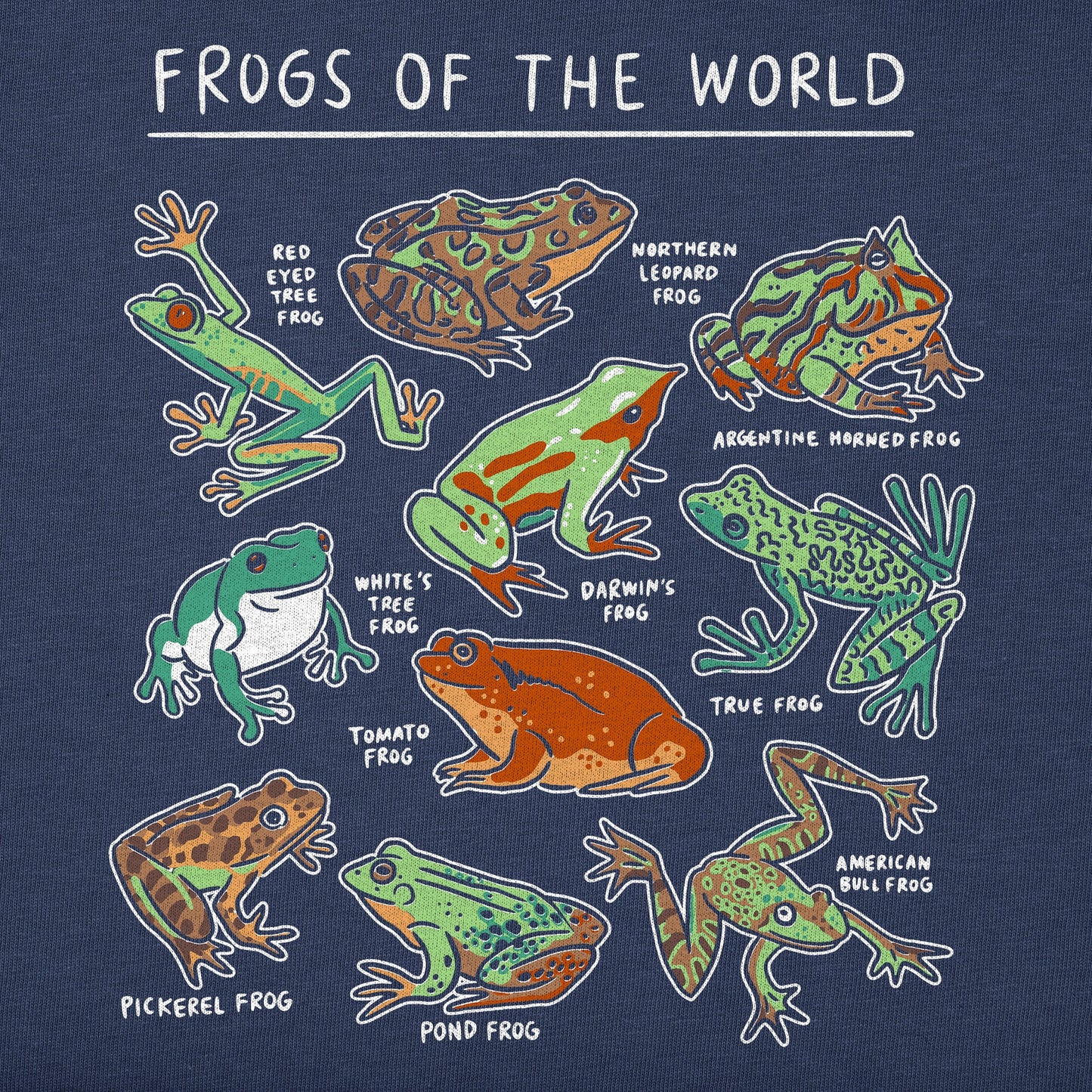Women's Frogs of the World Short Sleeve Crusher Boxy Tee