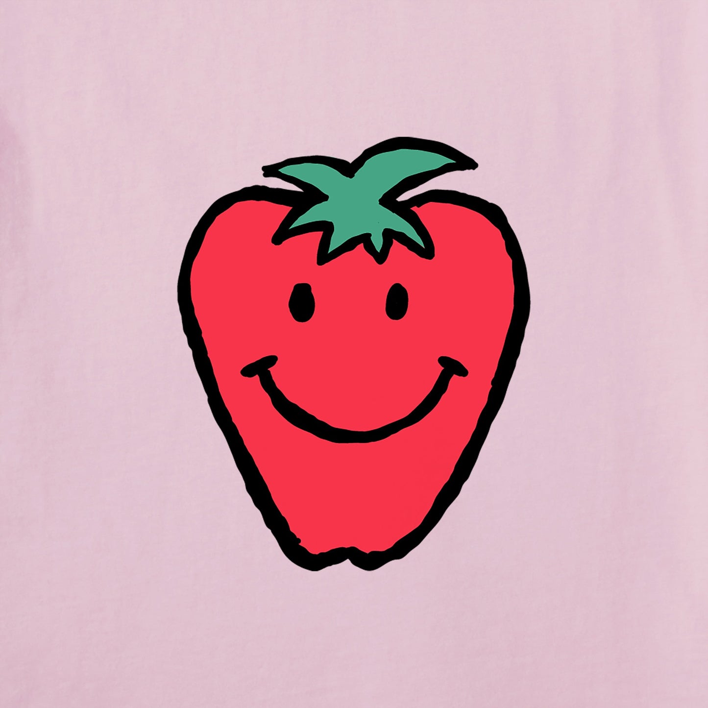 Women's Smile Strawberry Short Sleeve Crusher Vee