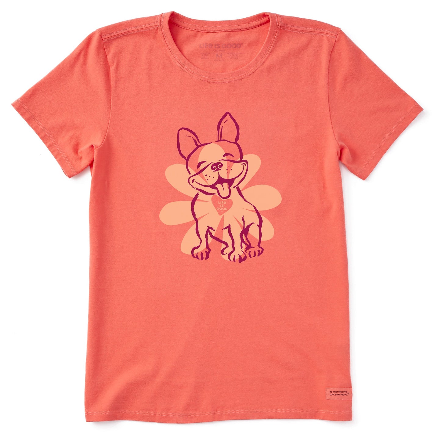 Women's Daisy French Bull Dog Short Sleeve Crusher Tee