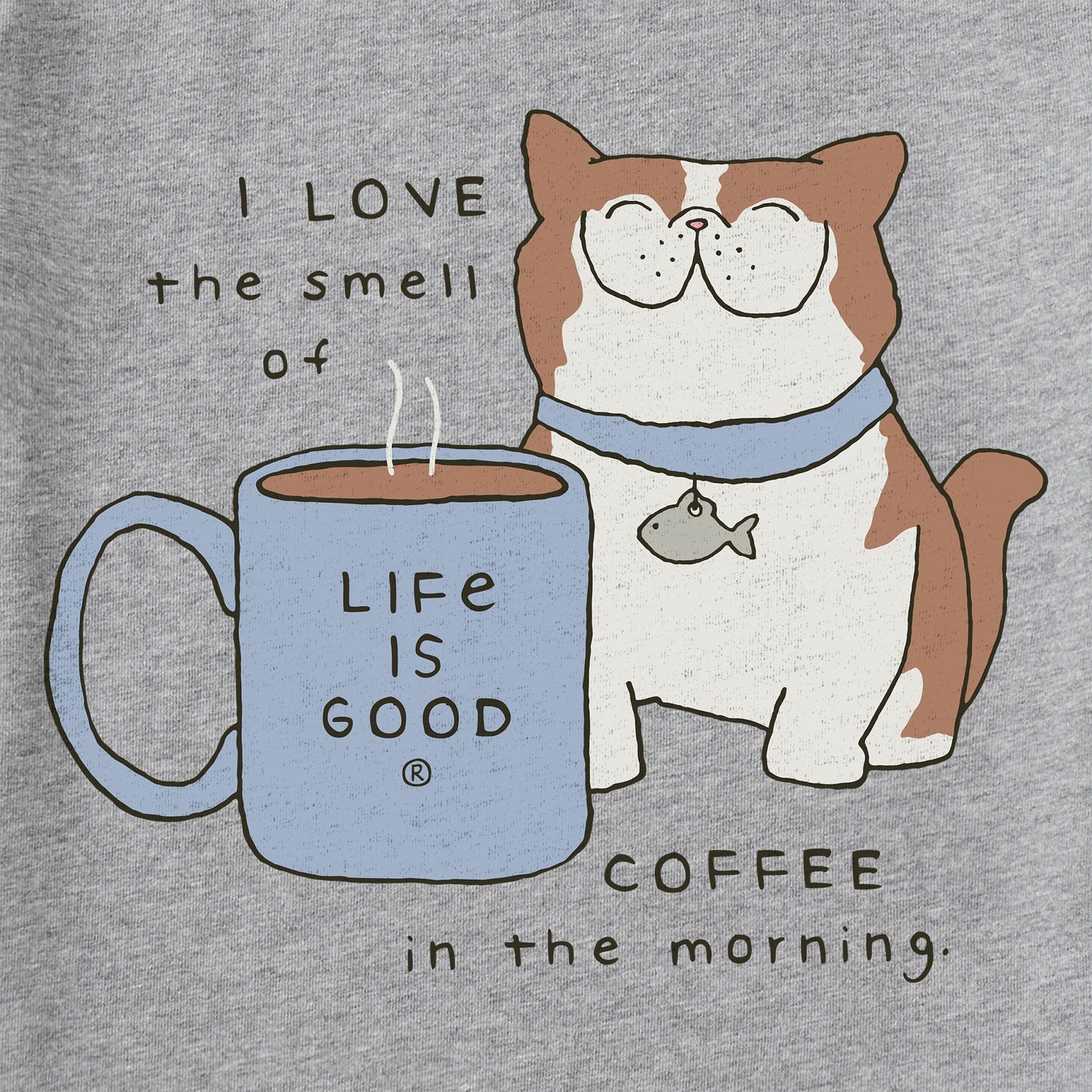 Women's Smell of Coffee Exotic Cat Short Sleeve Tee