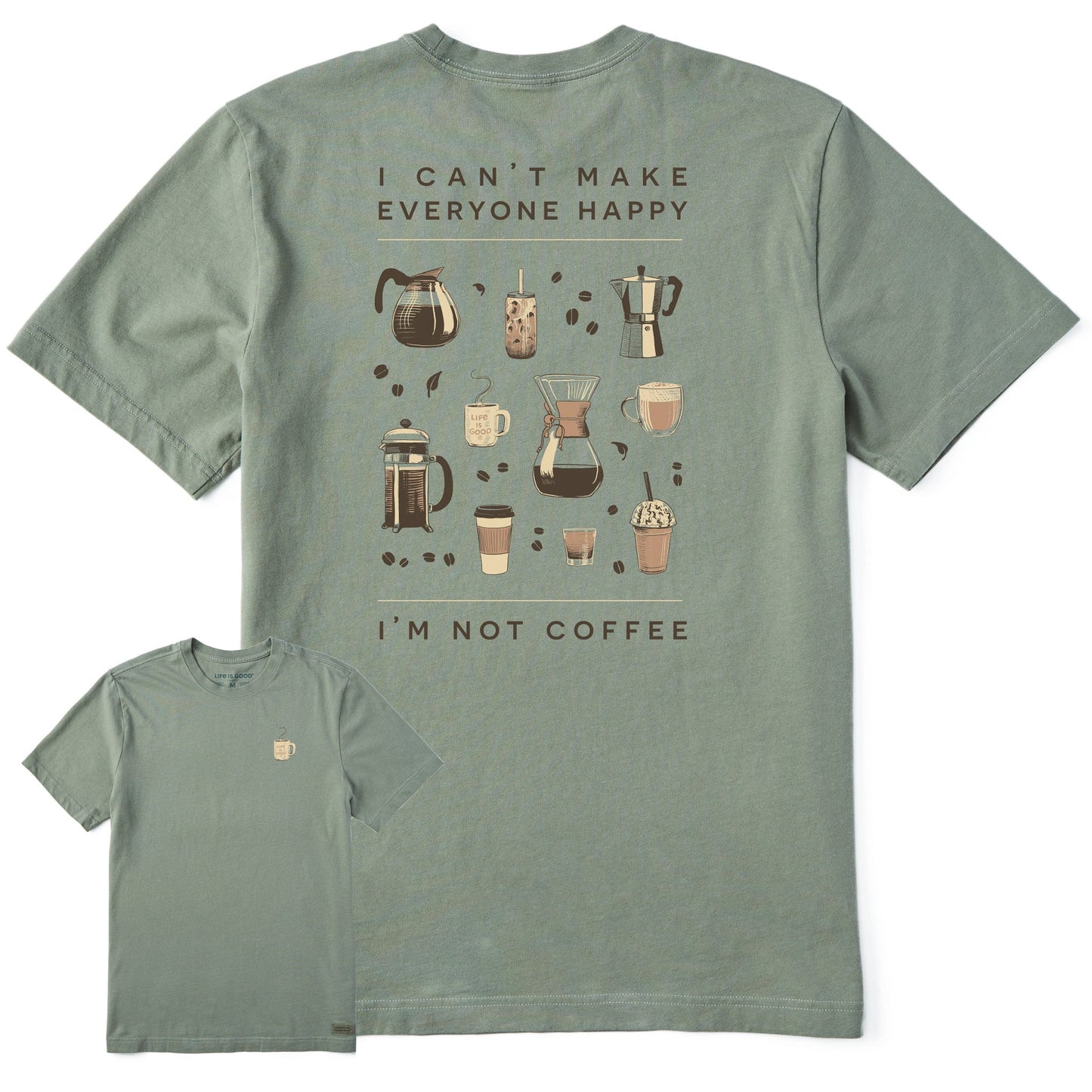Men's Happy Coffee Short Sleeve Crusher Tee