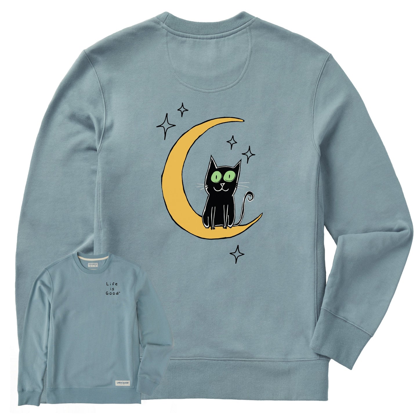 Men's Moon Cat Simply True Fleece Crew