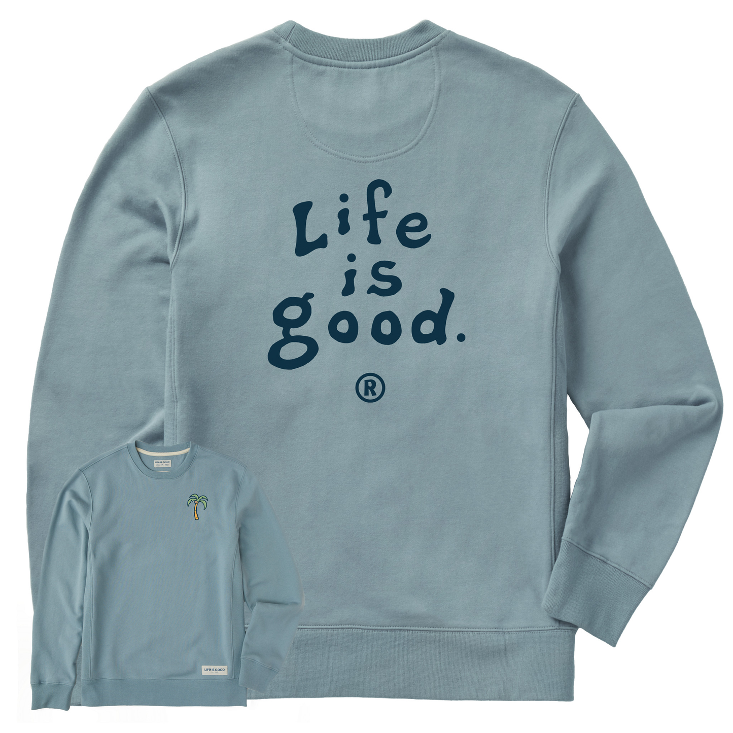 Men's LIG Vintage Wordmark Stacked Simply True Fleece Crew