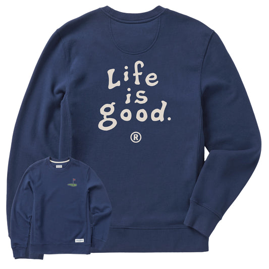 Men's LIG Vintage Wordmark Stacked Simply True Fleece Crew