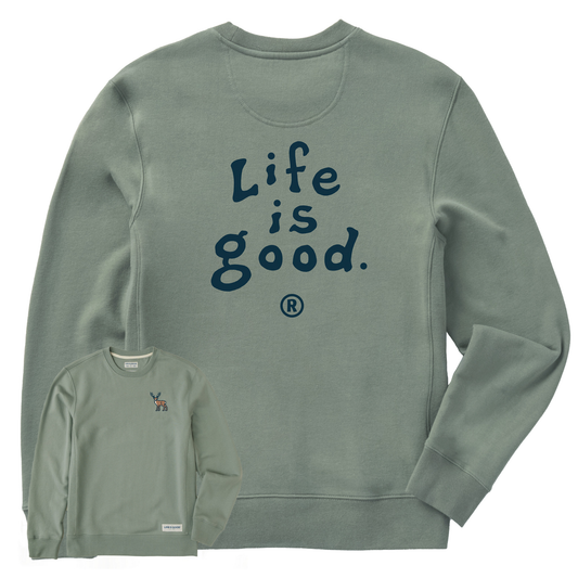 Men's LIG Vintage Wordmark Stacked Simply True Fleece Crew