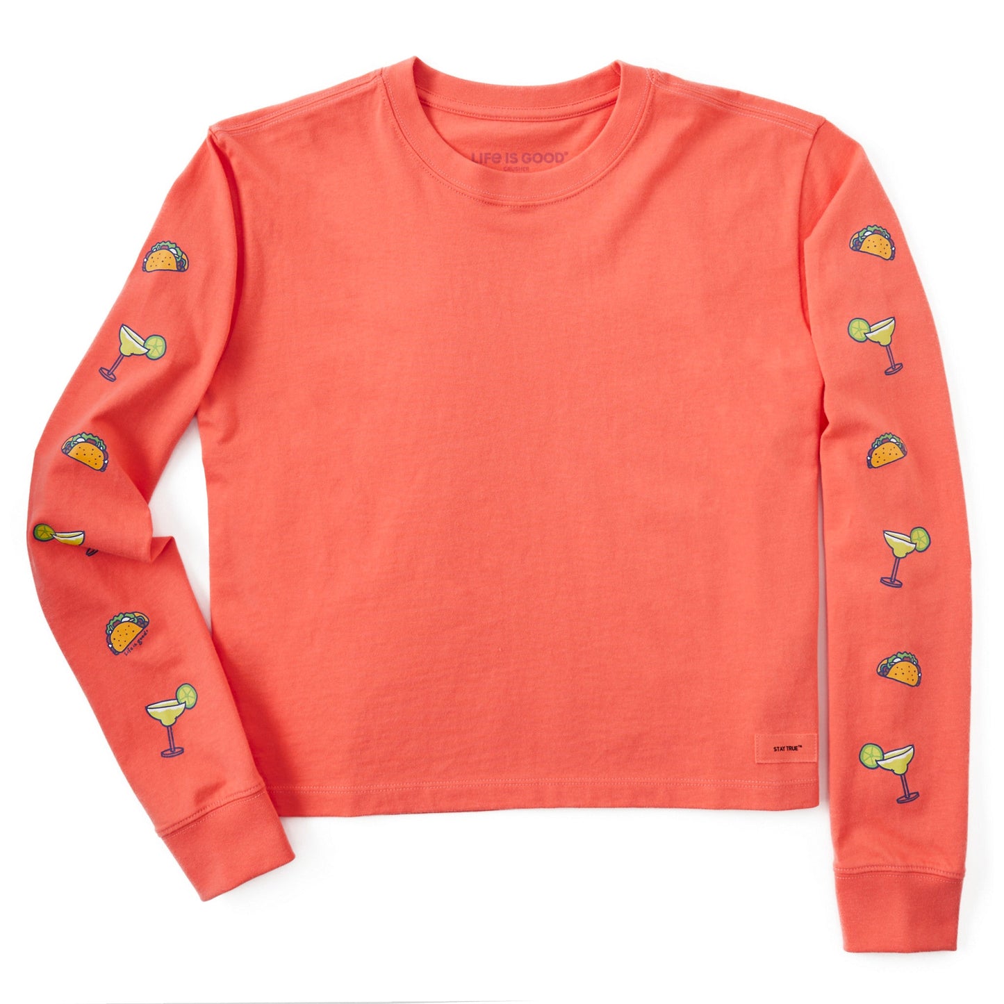 Women's Tacos and Margs Long Sleeve Crusher Boxy Tee