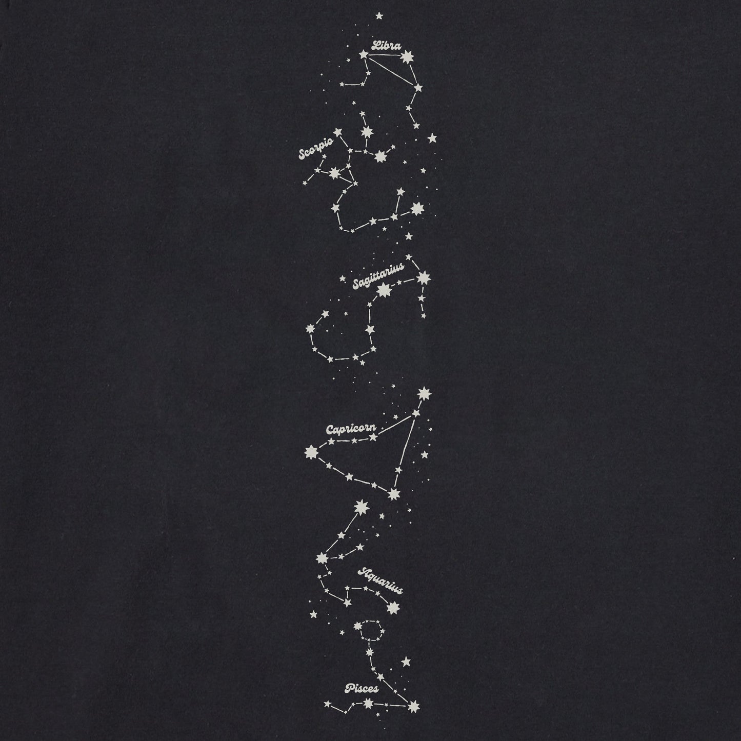 Women's Zodiac Constellations Long Sleeve Crusher Boxy Tee