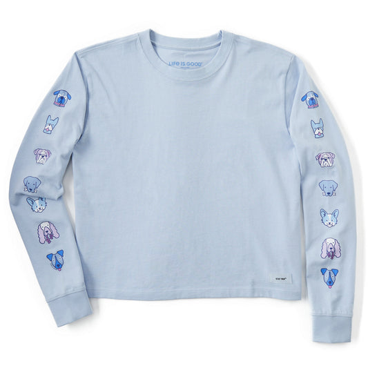 Women's Pups Party Long Sleeve Crusher Boxy Tee