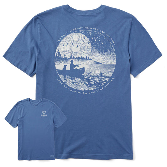 Men's Don't Stop Fishing Scene Short Sleeve Crusher Tee