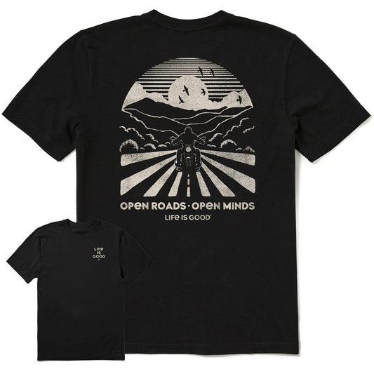 Men's Open Roads  Motorcycle Short Sleeve Crusher Tee