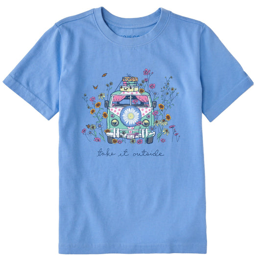 Kids Take It Outside Wildflower Van Short Sleeve Crusher Tee