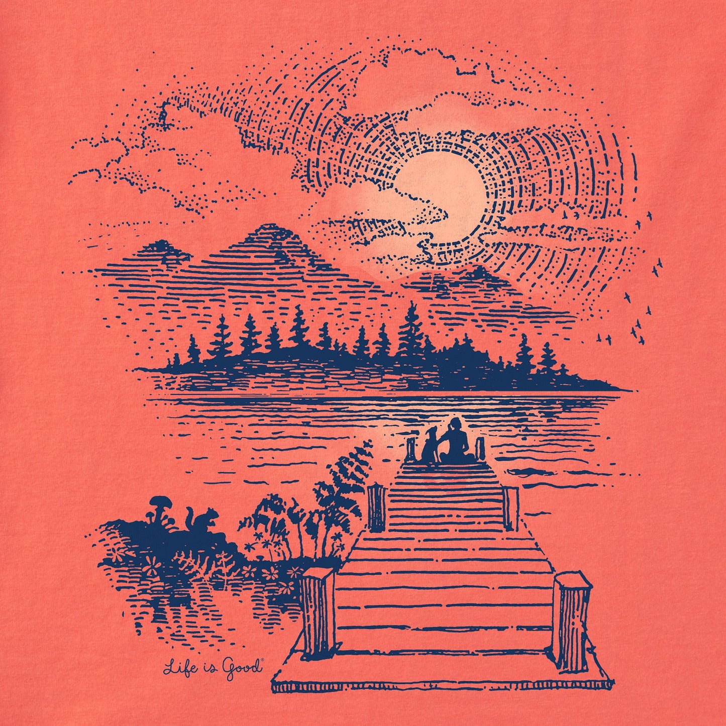 Women's Dock Sunset W Short Sleeve Crusher Tee